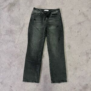 Flying Monkey Women's Dark Gray Straight Leg Jeans